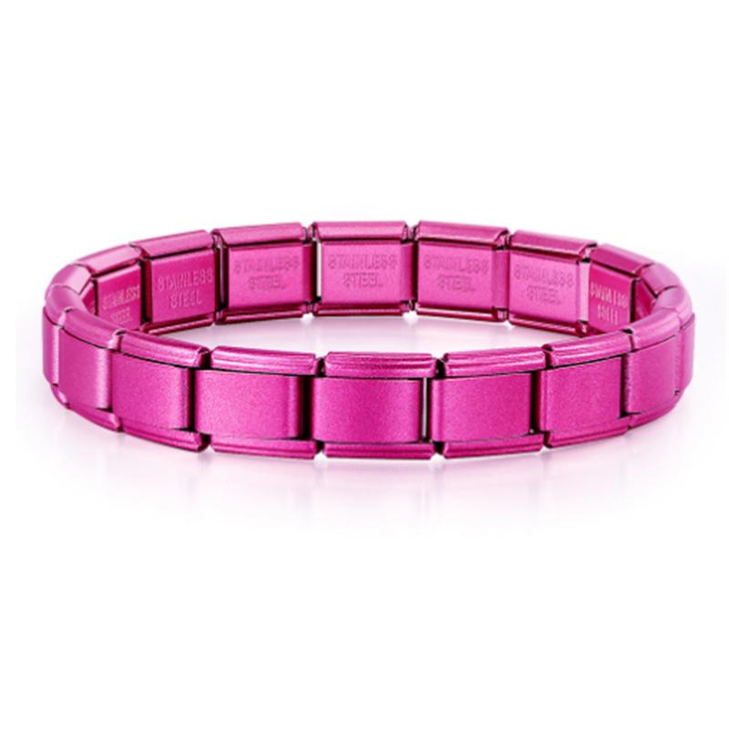 Braccialetti Charm Italiani Fai da Te Catena di Base Bracciale in Acciaio Inossidabile Moduli Assemblati Versatili Regalo Ideale 9mm Universale Dropshipping