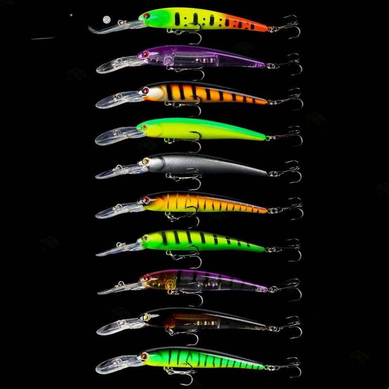 Weitwurf Langsam sinkende Minnow Köder 12,5cm 11g 6Bionischer Hakenköder für Süß- und Salzwasser Universell für Barsch und Zander
