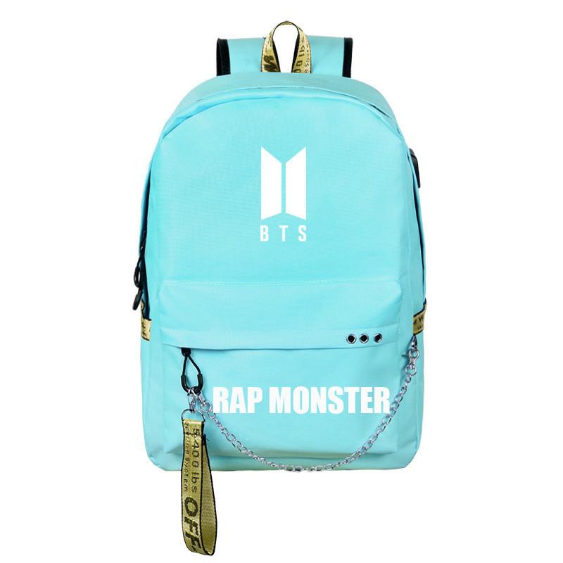 Bangtan Kpop Bts Boy USB Rucksack Lässige Schultasche Laptoptasche Reiserucksack