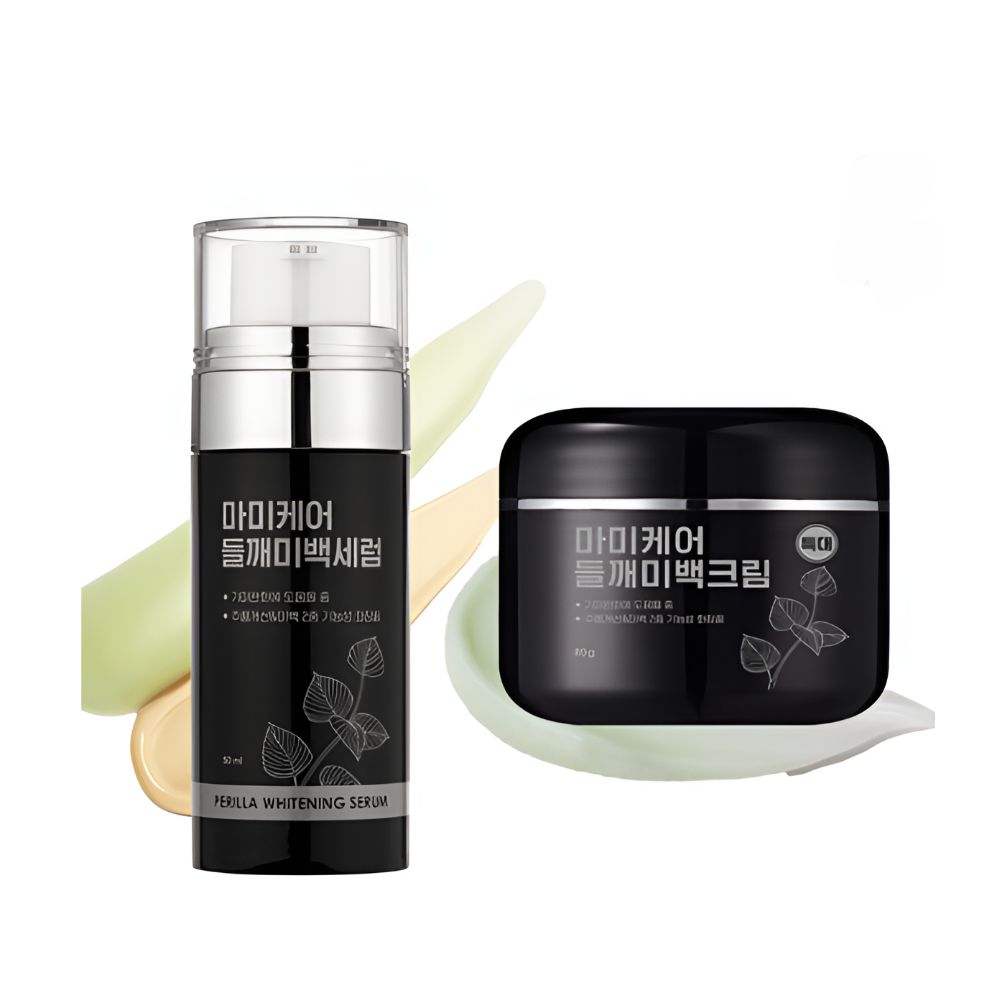 

Mami Care Perilla Whitening Cream 80g and Serum 50ml Set Dark Spot and Blemish Care Duo