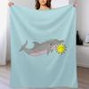 Summer Dolphin Throw Blanket Stylish Warm Blanket for Living Room Bedroom