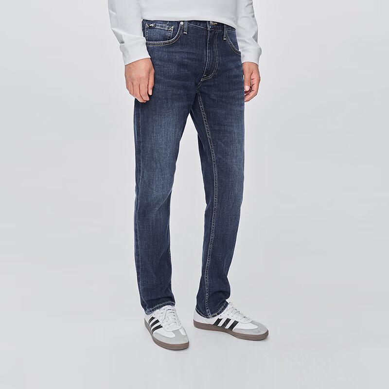 Lee Men's 726 Standard Mid-Rise Straight Fit Dark Blue Jeans