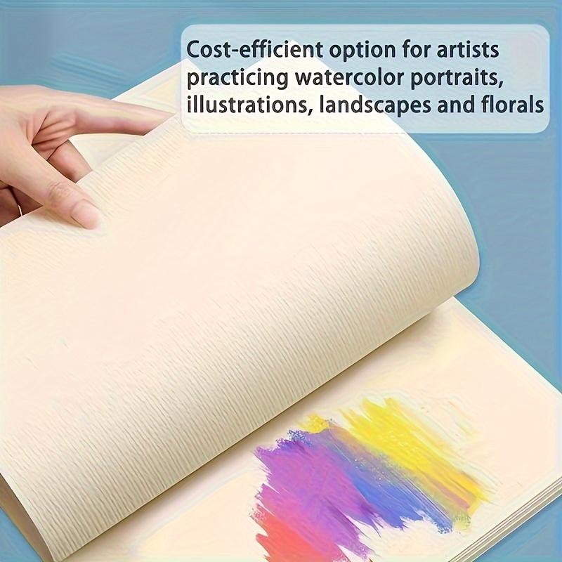 100 Sheets A4 Acid-Free Watercolor Paper for Wet Dry Media Artists Beginners Professionals Use