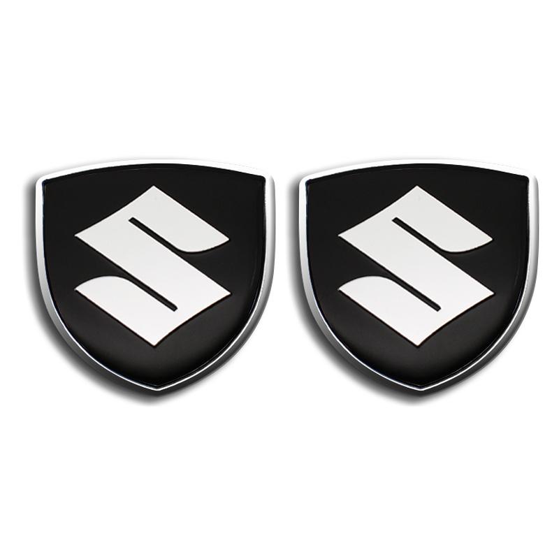 3D Metal Styling Badge Car Body Fender Decoration Shield Stickers For Suzuki Swift Jimny Vitara Samurai Baleno Alto Antelope SX4