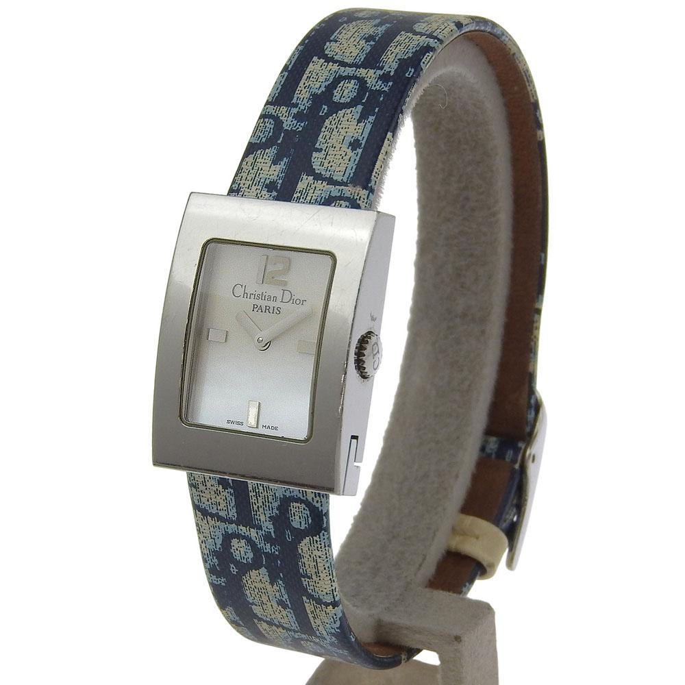 Dior Maris Watches D78-109 White shellDial Stainless Steel/leather Quartz Analog Display Women Used