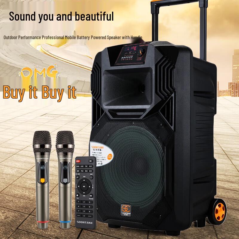 Songchuan International SS1 15-inch Outdoor Trolley Speaker CN plug (adapter included)