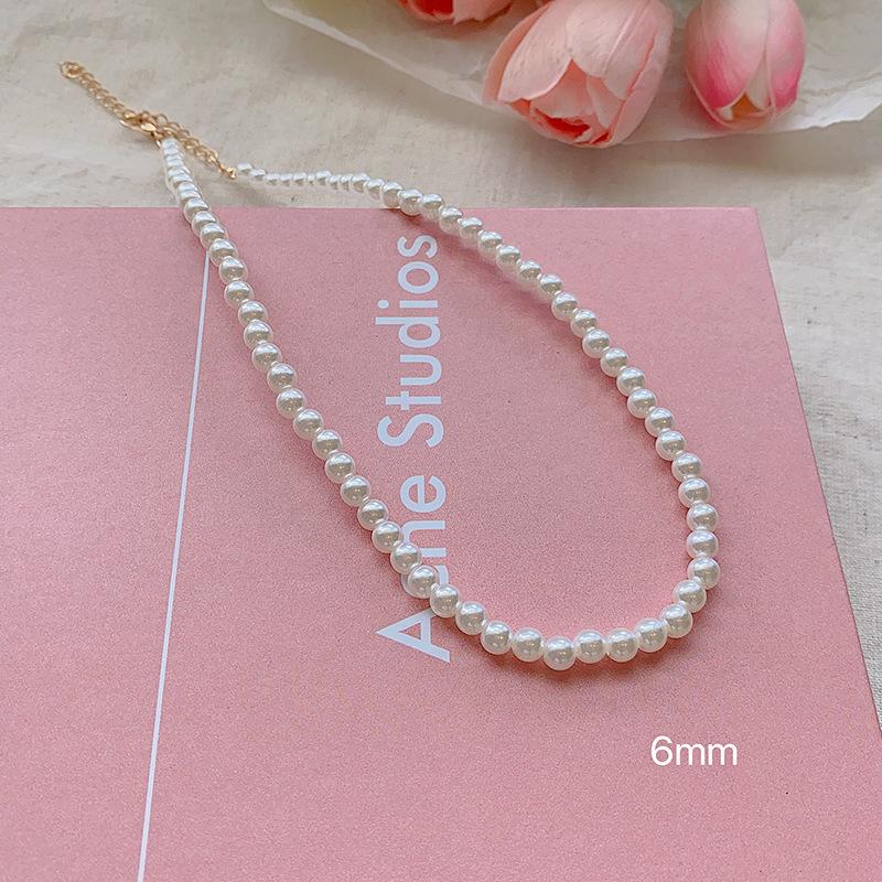 Ins Wind Pearl Necklace Design Collarbone Chain Love Pendant Jewelry