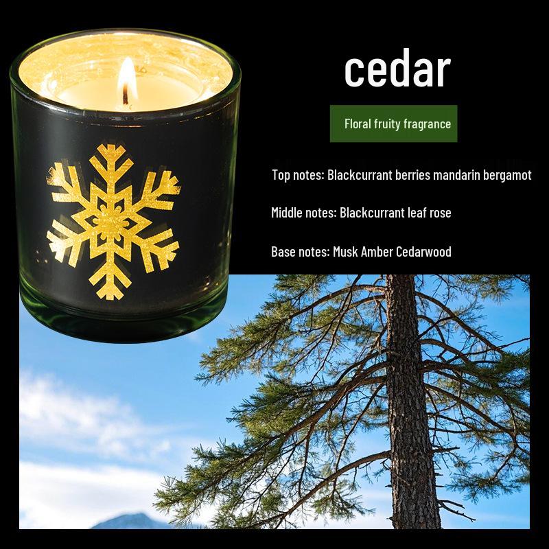 Soybean Wax Scented Candle with LED Light for Home and Bedroom Atmosphere