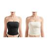 Women Vest Off Shoulder Strapless Bandeau Tube Top Pure Color Elastic Fabric Slim Waist Shaping Tops Daily Wear