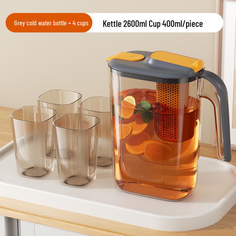 Large Capacity Plastic Cold Water Kettle for Household or Commercial Use - Scale for Accurate Measuring, High Temperature Resistant