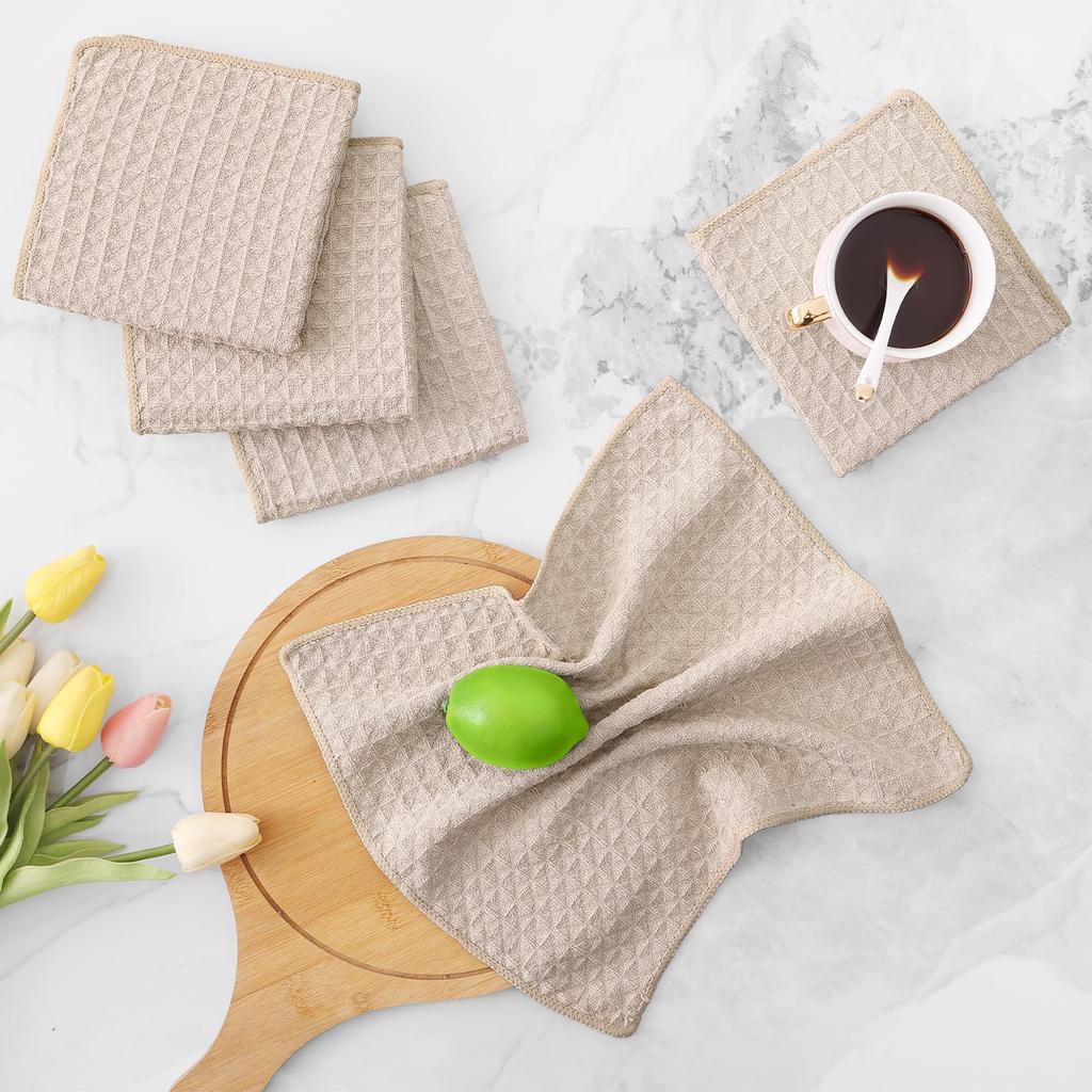 Olanly Kitchen Towels Premium Microfiber Waffle Weave Kitchen Cleaning Rags Ultra Absorbent Dish Towel Reusable Daily Dish Cloth