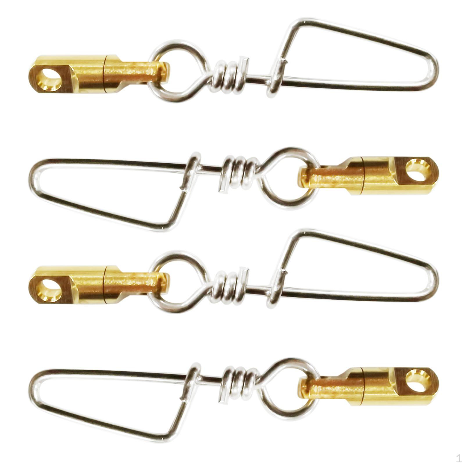 

4Pcs Stainless Steel Heavy Swivels Snap Connector Corkscrew Saltwater Fishing Tackles