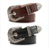 Girdle Retro Women's Belt Pin Buckle Embossed Belt Casual Carved Buckle Belt