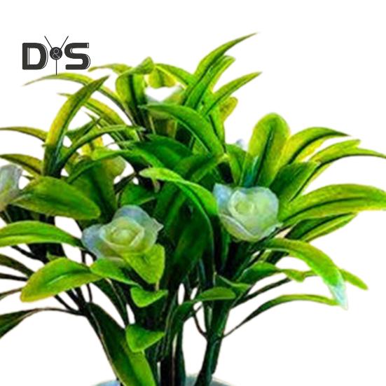 Künstlicher Blumentopf, Hibiskus-Blumen-Hotel-Garten-Dekor, Kunststoff, bunter Imitations-Blumentopf