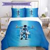 Football Messi Duvet Cover Set Design for Living Room Machine Washable Christmas Gift