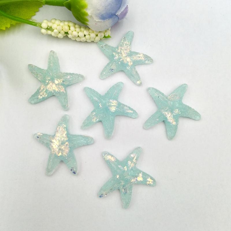 

20pcs Resin Adorable Glitter Colorful Starfish For Home Wedding DIY Embellishments For Scrapbooking Accessorie