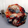 1pc Dragon Flame Auto Open Close Umbrella, Foldable Design, Iron Frame Outdoor Umbrella, Festival Gift for Fans, Travelers, Daily Use.C001