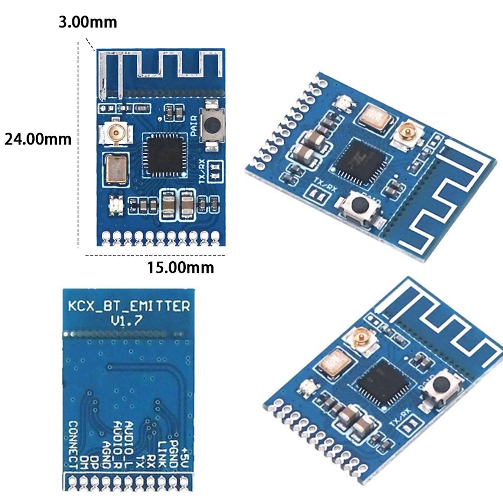 KCX EMITER Bluetooth Compatible 5.3 Module Wireless Audio Transmitter with Stereo GFSK Transceiver for Speakers