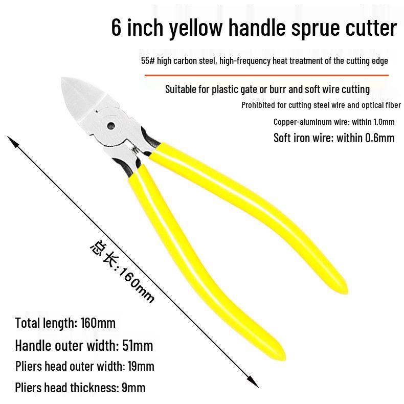 Industrial Pliers Set: 6" Cutting, 5" Diagonal, 8" Electrician's Pliers & Model Scissors