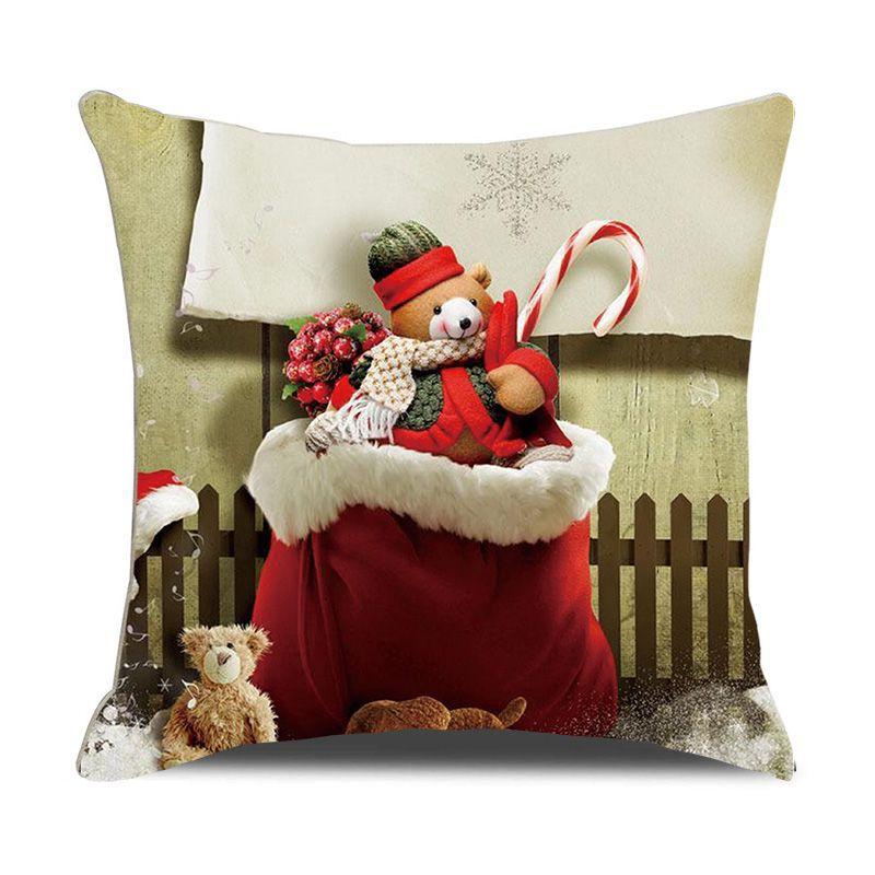 European Christmas Pillow Cushion Creative Home Linen Short Plush Bedside Sofa Pillow Case