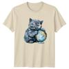 Cute Kitten Wearing Glasses TShirt Geography Cat Birthday Gift For Him And Her