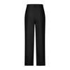 Women Summer Pants Mid-rise Button Zipper Fly Straight Leg Long Trousers with Pockets Solid