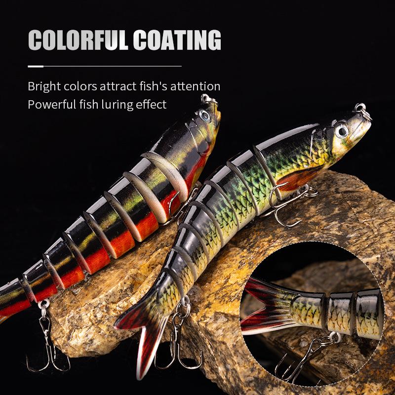 3pcs In One Pack 8-Segments Fishing Lure Bionic Fake Bait Set Long Casting Slow Sinking 13.5cm 20g Realistic Hard Bait