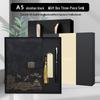 Custom Logo Cultural Creative Notebook & Wooden Bookmark Gift Set
