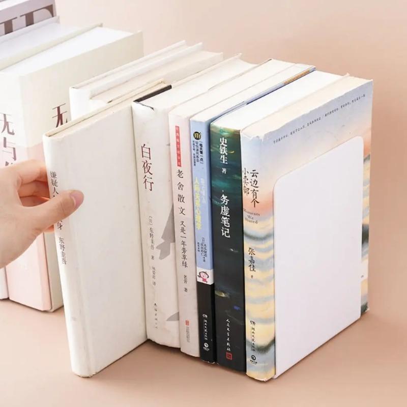 1pcs Simple Ins Wind Book Stand L-shaped Desktop Stand Student Book Block Large Thickened Storage Rack Stationery