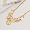 Wind Ladies Jewelry, Geometric Diamonds, Sun Crescent Moon, Multi-element Design Necklace, Versatile and High-end Sense