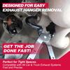 Exhaust Hanger Removal Tool, Heavy-Duty Exhaust Hanger Pliers For Car & Truck Rubber Exhaust Hangers, 25° Offset Design, Non-Slip Grip, Compatible