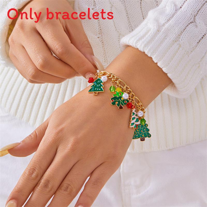 

Рождественские браслеты-подвески Санта с разноцветными конфетами-шармами для праздничного подарка ChristmasTree