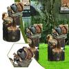 Squirrel Duck Water Solar Garden Ornament Resin Patio Fountain Garden Design Garden Simulation Decoration
