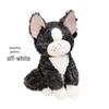 Adorable Striped Cat Plush Desk Companion - Black & White Figurine Soothing Doll for Children’s Birthday Gift