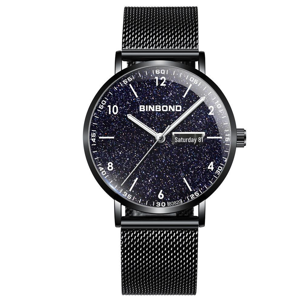 Men's Waterproof Ultra-Thin Quartz Watch - Automatic Mechanical, Trendy for Junior High Students