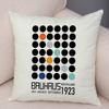 Nordic Minimalist Color Block Double Print Cushion Cover Decor Bauhaus Modern Pillowcase Soft Plush Throw Pillow Case For Sofa