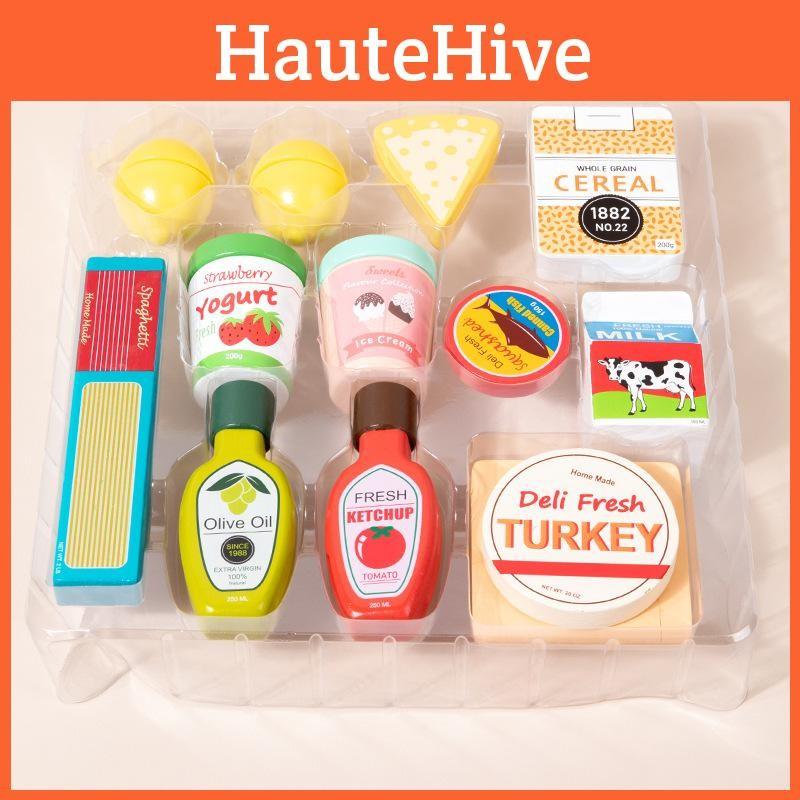 Simulation Milk Wooden Pasta Cheese Flavored Ice Cream Children Set Toys