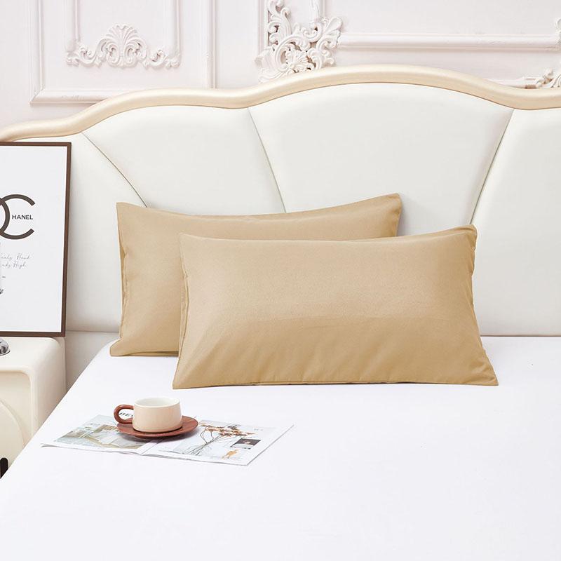 Simple Plain Sanding Pillowcase For Bed Fashion Skin-Friendly Pillow Cover For Single Double 2Pcs Home Textiles For Four Seasons