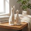 1 Pair Minimalist Minimalist Cat Statue 3D Printed Cat Table Sculpture  Office