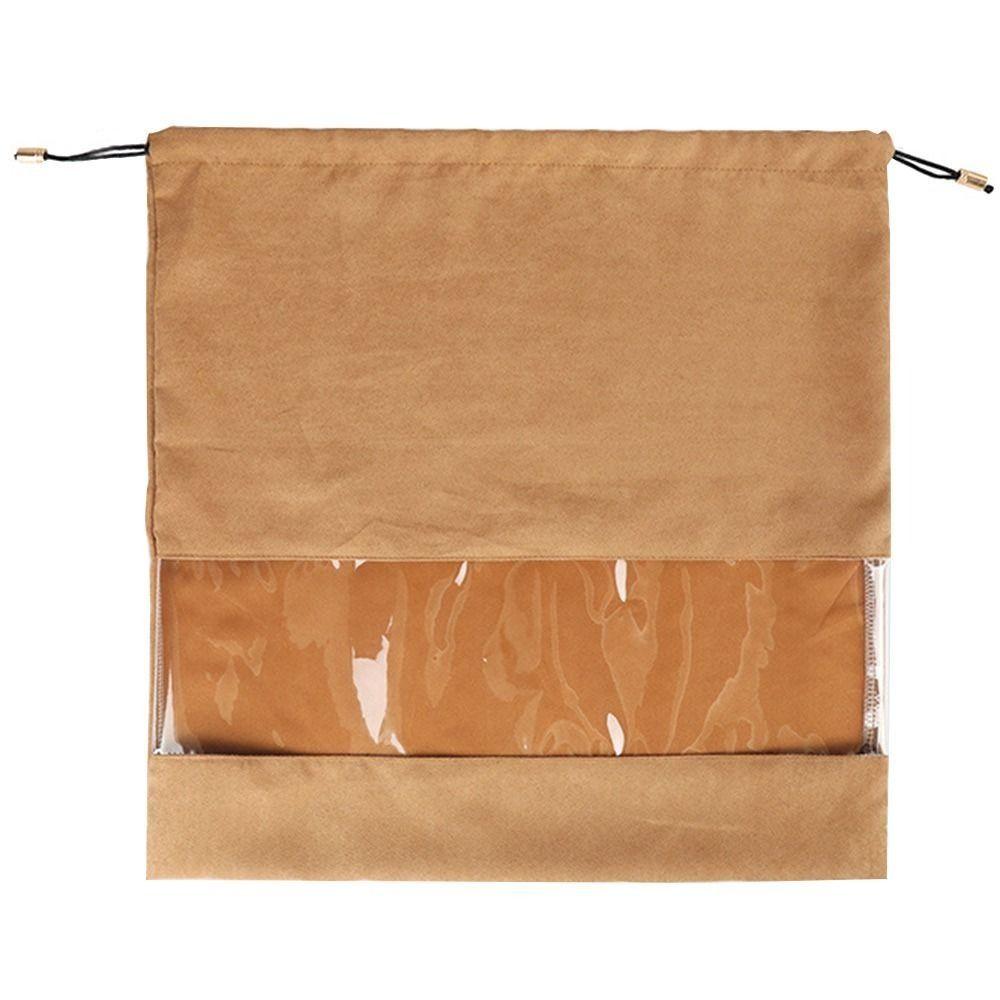 Visualisierungsfenster Handtasche Staubdichte Tasche Große Kapazität Ledertasche Aufbewahrungstasche