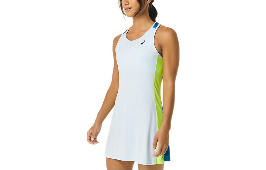 ASICS Sleeveless Dresses Women's Light Blue Crew Neck Moderate Short 2042A260-410