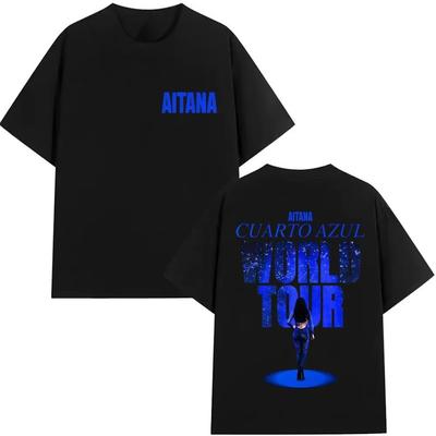 Aitana Cuarto Azul World Tour 2026 Graphic TShirts Unisex Women Hip Hop Pop Fans Clothing Tshirt Vintage Cotton T Shirt