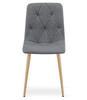LIBRA chair - dark gray fabric / wood color legs x 2