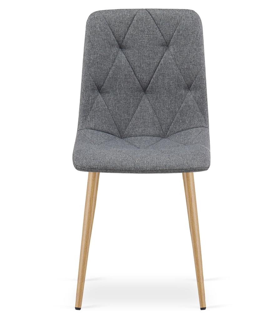 LIBRA chair - dark gray fabric / wood color legs x 2