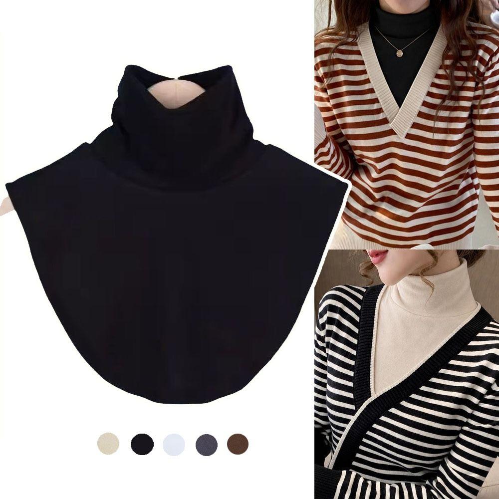 Detachable Fake Collar Warmer High Elastic Detachable Turtleneck Elastic Neck Cover For Women Men