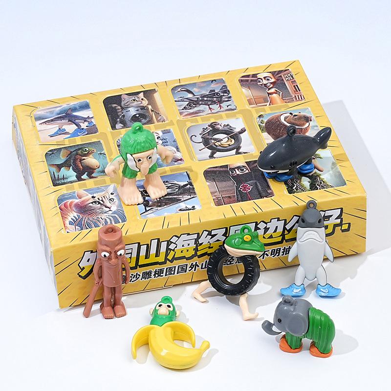 1 Set Tralalero Tralala Figures Italian Brainrot Tung Sahur Figure Blind Box Toy Bombardino Crocodilo Shimpanzini Bananini Model