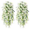 2/4Pcs UV-Resistant Artificial Flowers Morning Glory Eucalyptus Hanging Flower Plants Wedding Home Outdoor Garden Decoration