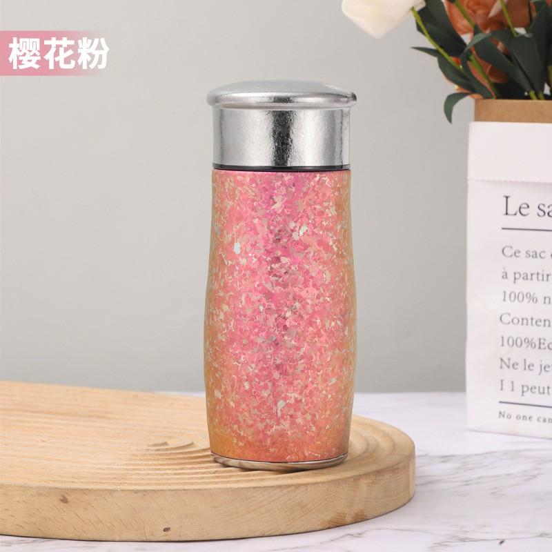 Titanium Double Wall Insulated Travel Mug 260ml Lightweight Portable Water Bottle Men Women Office Outdoor Gym