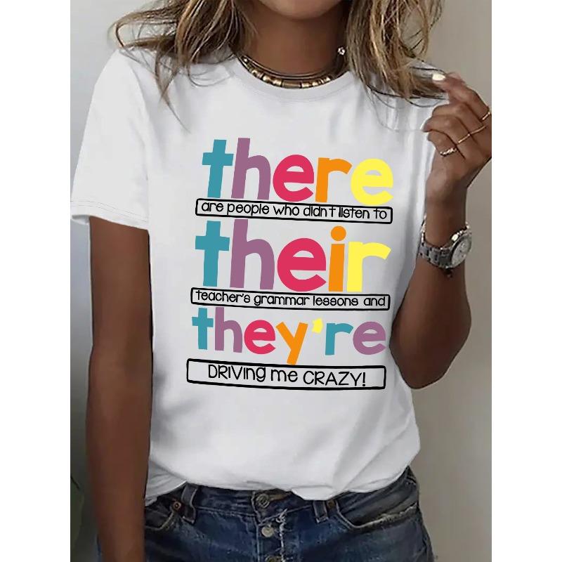 

Женская повседневная модная футболка с принтом, круглым вырезом и короткими рукавами S белый