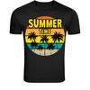 Summer Time Tropical Beach T-Shirt - Vintage Palm Sunset Graphic